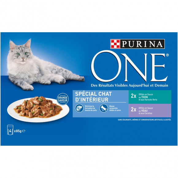 Sachets repas chat stérilisé - Saumon/Dinde - 4x85g