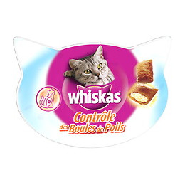 Contrôle des boules de poils WHISKAS friandises pour chat 60 gr