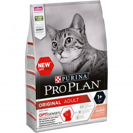 Croquettes chat Adult PRO PLAN riche en saumon 3Kg