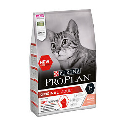 Croquettes chat Adult PRO PLAN riche en saumon 3Kg