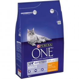 Croquettes chat adulte PURINA ONE - Poulet et Céréales complètes - 3kg