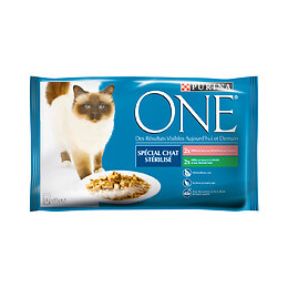 Sachets repas chat stérilisé - Saumon/Dinde - 4x85g