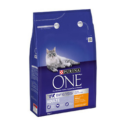 Croquettes chat adulte PURINA ONE - Poulet et Céréales complètes - 3kg