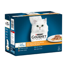Sachets repas chat Perle Les Filettines - en sauce - 12x85g