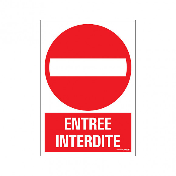 Panneau 23x33cm Entrée interdit