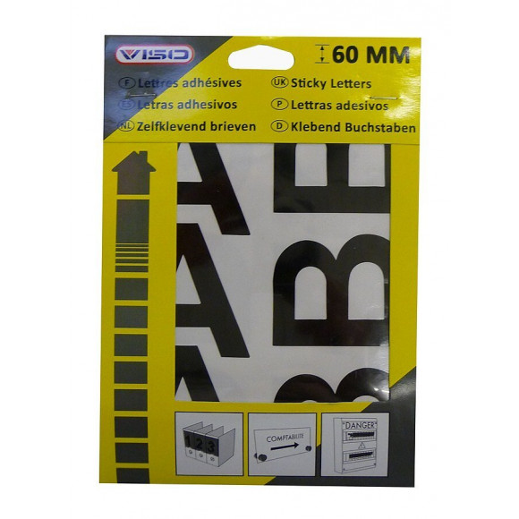 Pochette lettres  adhésives 60 mm VISO