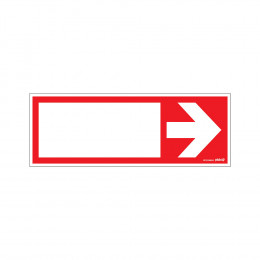 Panneau 33x12cm Rouge avec fléche