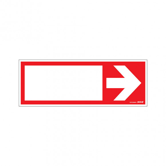 Panneau 33x12cm Rouge avec fléche