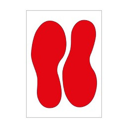 Pas de pied rouge 25cm lamine