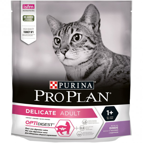 Croquettes chat Délicate Adult - Optidigest - riche en Dinde - 400g