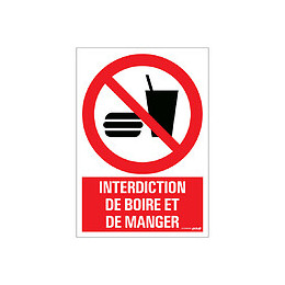 Panneau 23x33cm Interdit de boire
