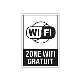 Panneau 23x33cm Zone WIFI gratuit