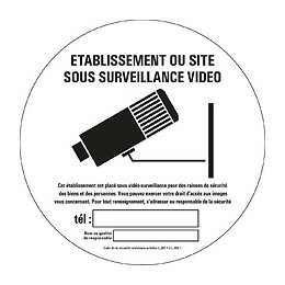 Picto 15x15cm Sous surveillance video