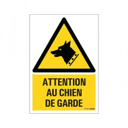 Panneau 23x33cm Attention chien de garde