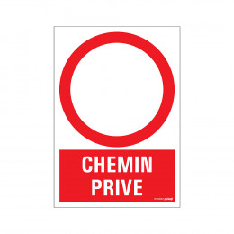 Panneau 23x33cm Chemin privé