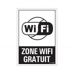 Panneau 23x33cm Zone WIFI gratuit