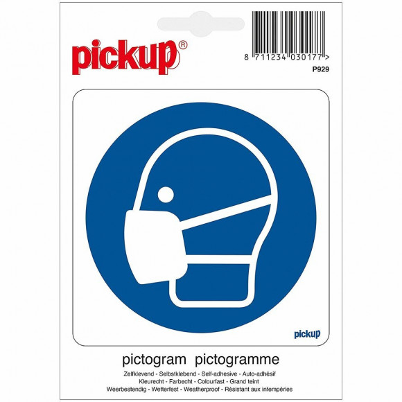 Adhésif 10x10cm masque obligatoire