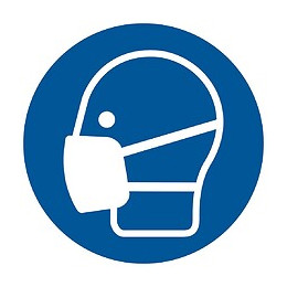 Panneau rond 18cm Masque obligatoire