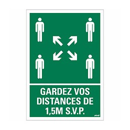 Panneau 23x33cm Gardez vos distances
