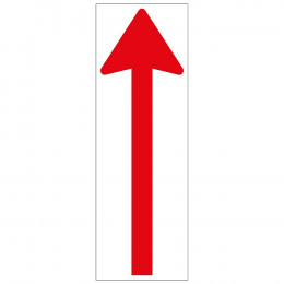 Flèche directionnelle blanc rouge 30x10cm