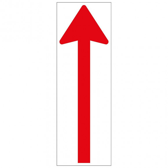 Flèche directionnelle blanc rouge 30x10cm