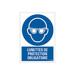 Panneau 23x33cm Lunettes de protection obligatoires