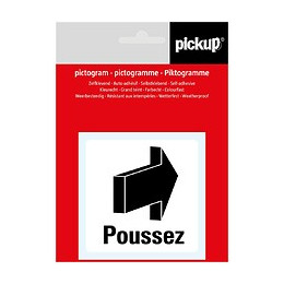 Picto 7.5x7.5cm Poussez