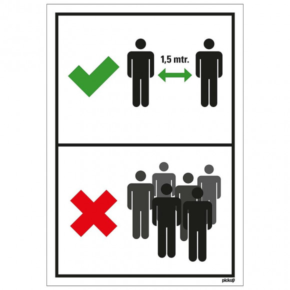 Panneau 23x33cm Gardez votre distance