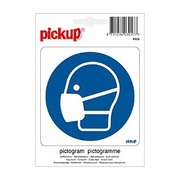 Adhésif 10x10cm masque obligatoire