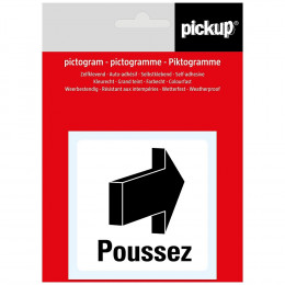 Picto 7.5x7.5cm Poussez