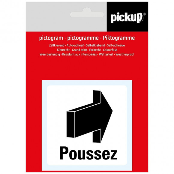 Picto 7.5x7.5cm Poussez