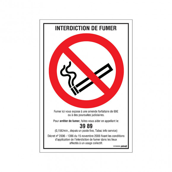 Panneau 23x33cm Interdit de fumer