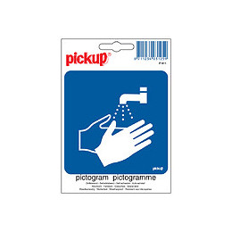 Adhésif 10x10cm se laver mains