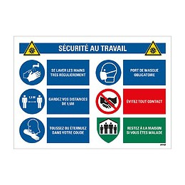 Panneau 70x50cm Sécurité au travail