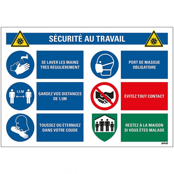 Panneau 23x33cm Sécurité au travail