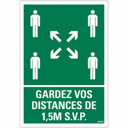 Panneau 23x33cm Gardez vos distances