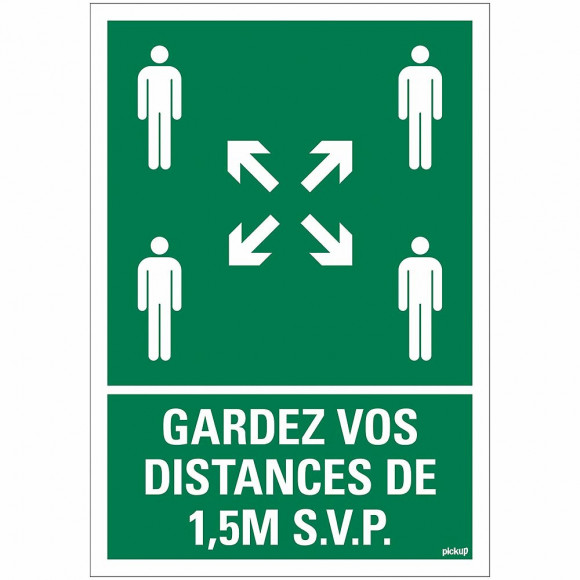Panneau 23x33cm Gardez vos distances
