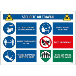 Panneau 70x50cm Sécurité au travail