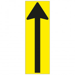 Flèche directionnelle jaune noir 30x10cm