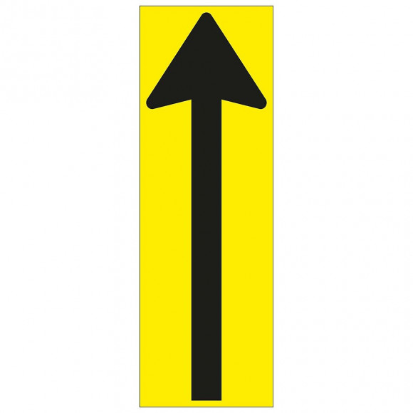 Flèche directionnelle jaune noir 30x10cm