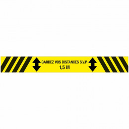 Adhésif au sol gardez vos distances 10x80cm