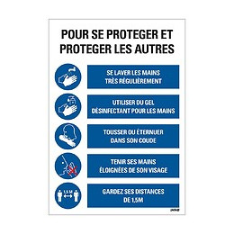 Panneau 23x33cm Pour se protéger