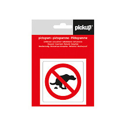 Picto 7.5x7.5cm Crotte chien interdit