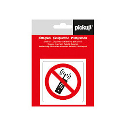Picto 7.5x7.5cm interdit Téléphone portable
