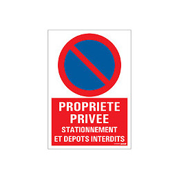 Panneau 23x33cm Propriété privée