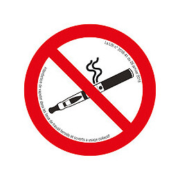 Panneau 18cm interdit de vapoter