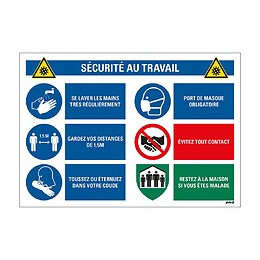 Adhésif 23x33cm sécurité au travail