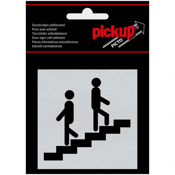 Route Alu picto 80x80mm Escalier