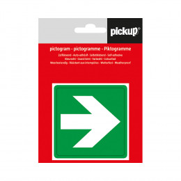 Picto 7.5x7.5cm Voie évacuation