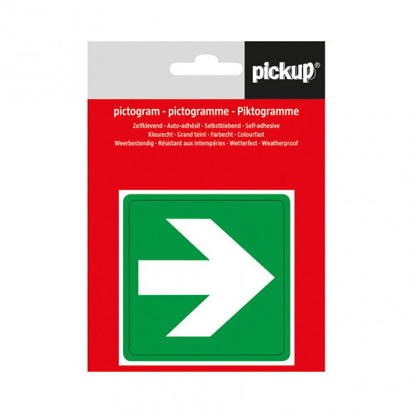 Picto 7.5x7.5cm Voie évacuation